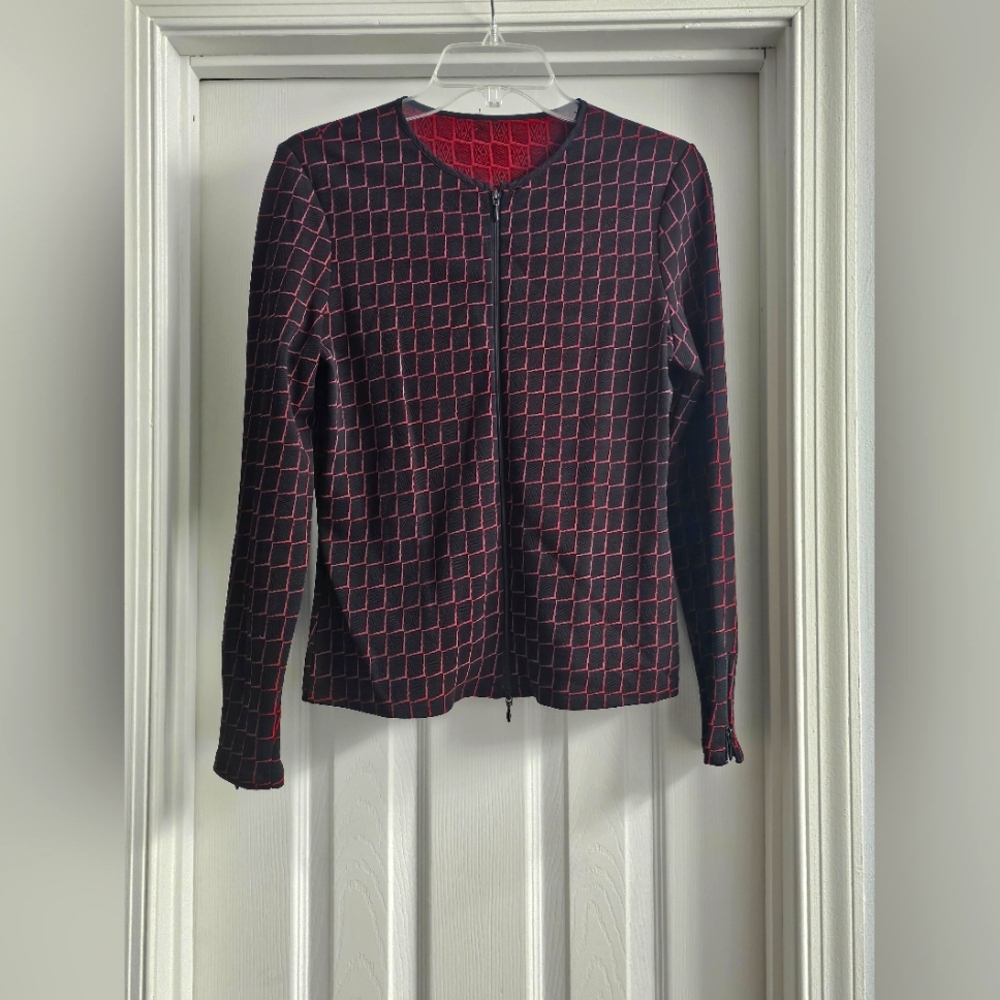 Sweater jacket with zipper